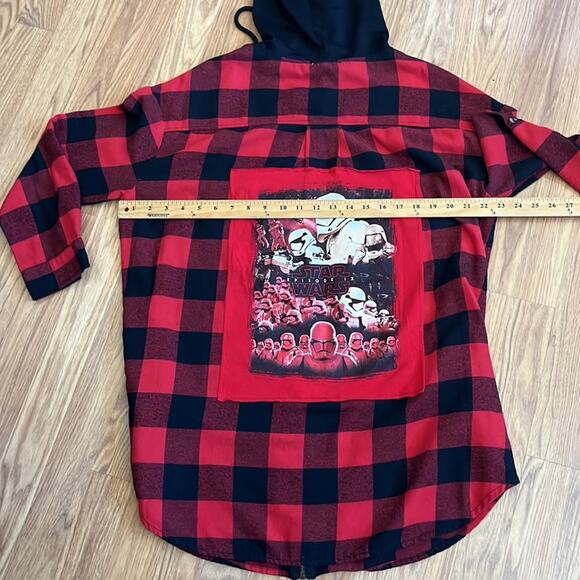 Star Wars Flannel shirt  size large with zipper large - Picture 5 of 8